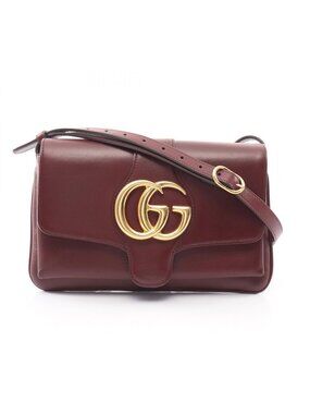 Gucci Shoulder Bag Allie Small GG Marmont Bordeaux Leather